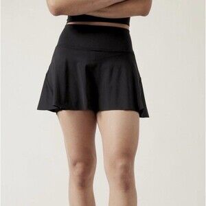 Athleta A Game Skort Women Size 1X  Black Mesh Activewear Tennis Pickleball